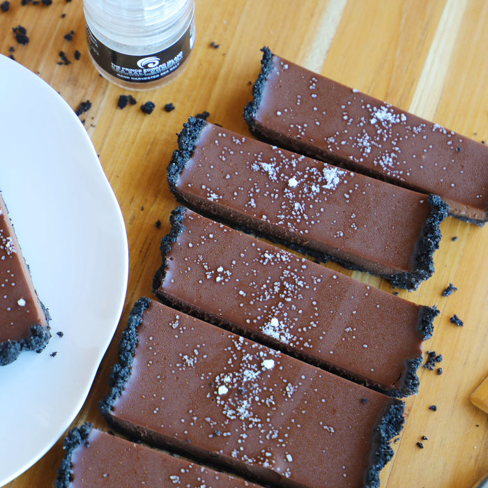 Dark Chocolate Tart with Coffee Infusion Sea Salt