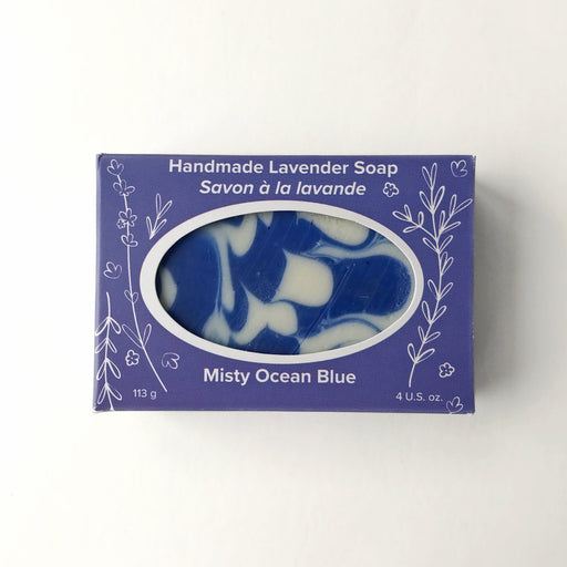 Seafoam Lavender's Misty Ocean Blue Soap with Lavender and Geranium essential oils 