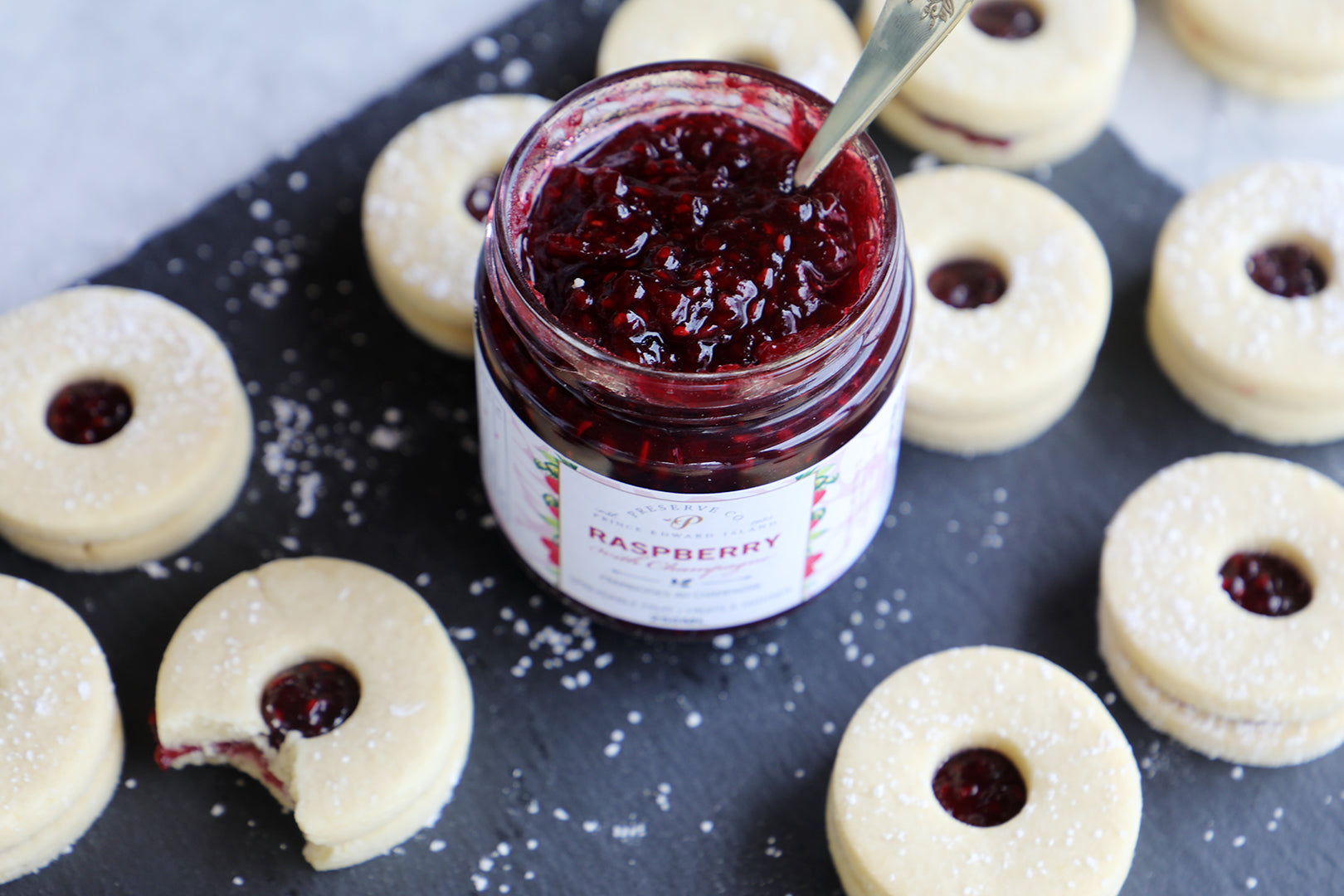 Preserve Company Raspberry Linzer Cookies