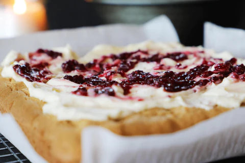 Raspberry Cream Cheese Blondies