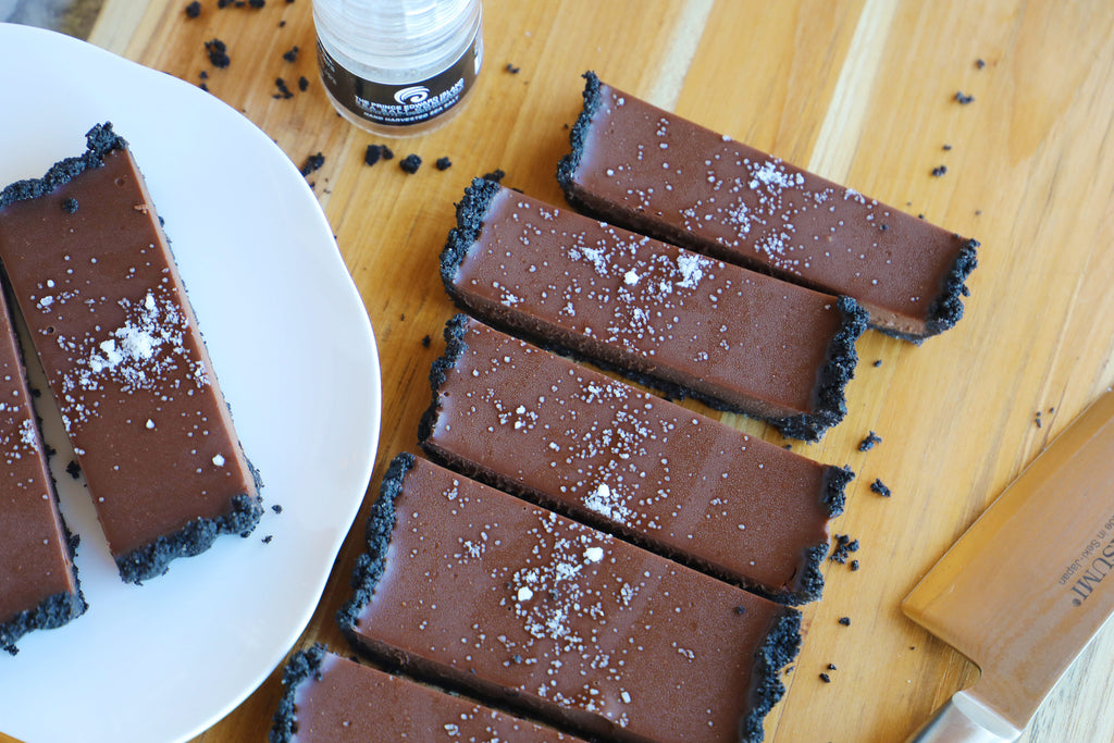 Dark Chocolate Tart with Coffee Infusion Sea Salt