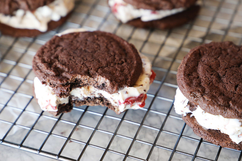 Cherry Ice Cream Sandwiches