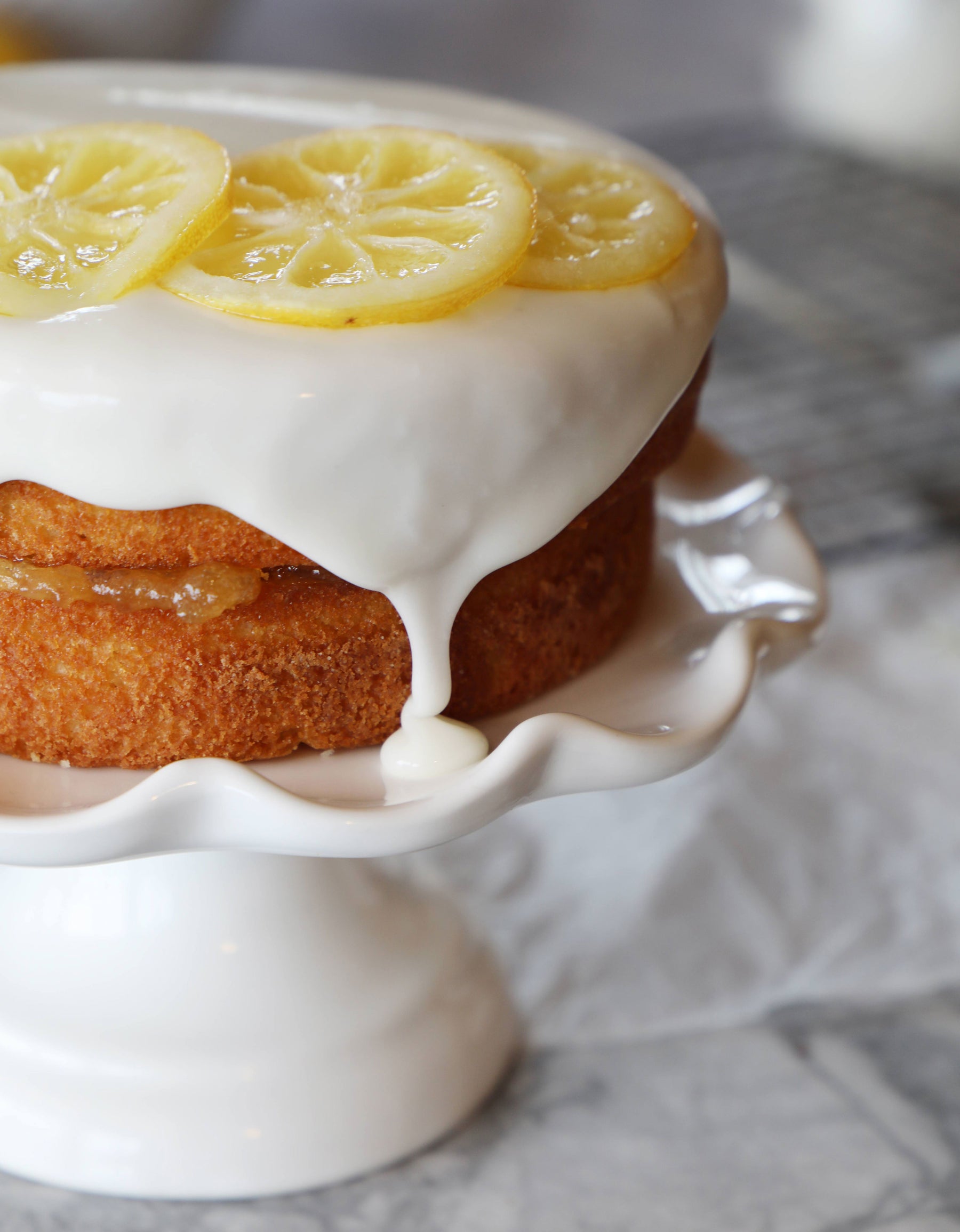 Lemon and Ginger Cake with Chamomile Icing