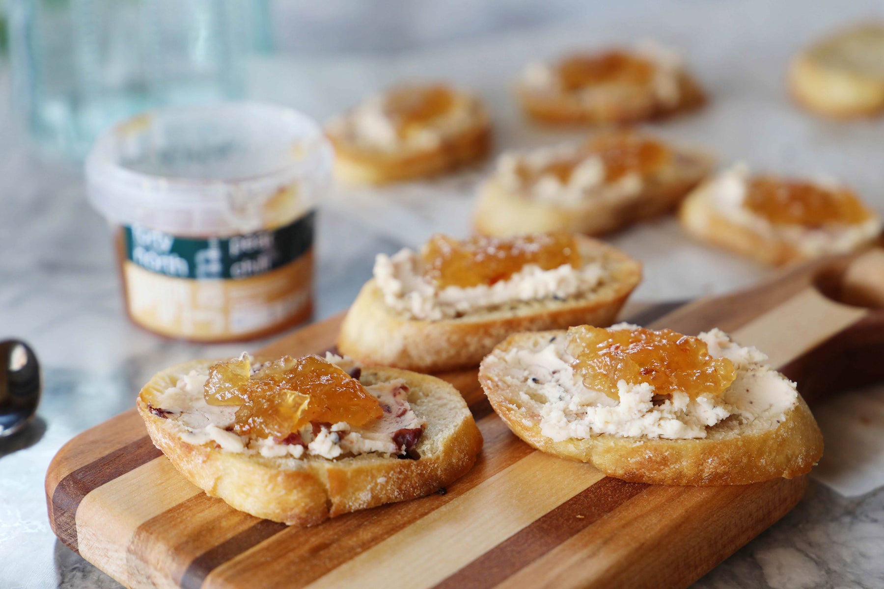 Pear and Chili Crostini