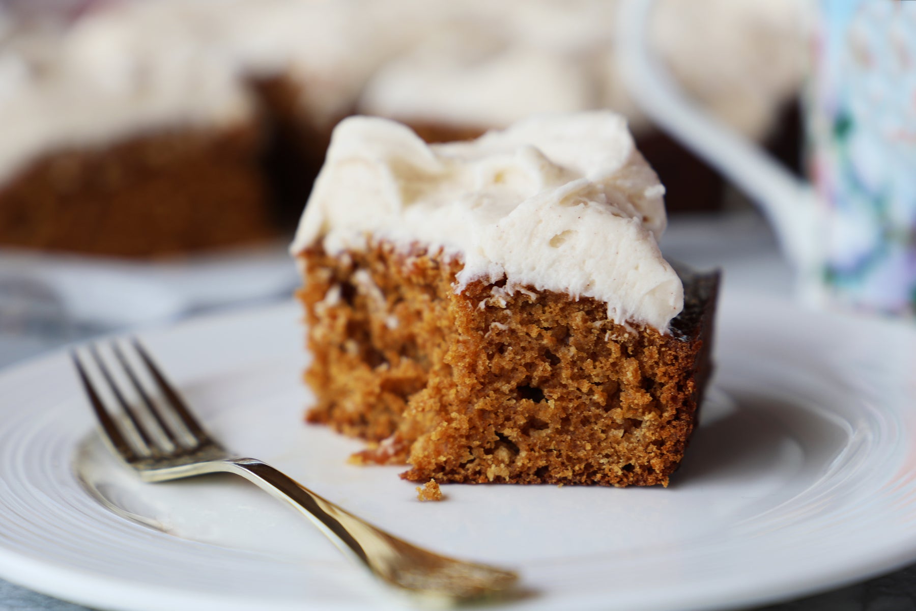 Gingerbread Sheet Cake with Chai Cream Cheese Frosting