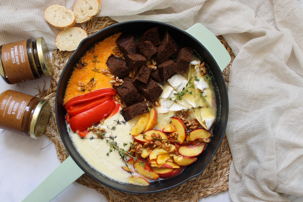 Cheesy Peach Skillet
