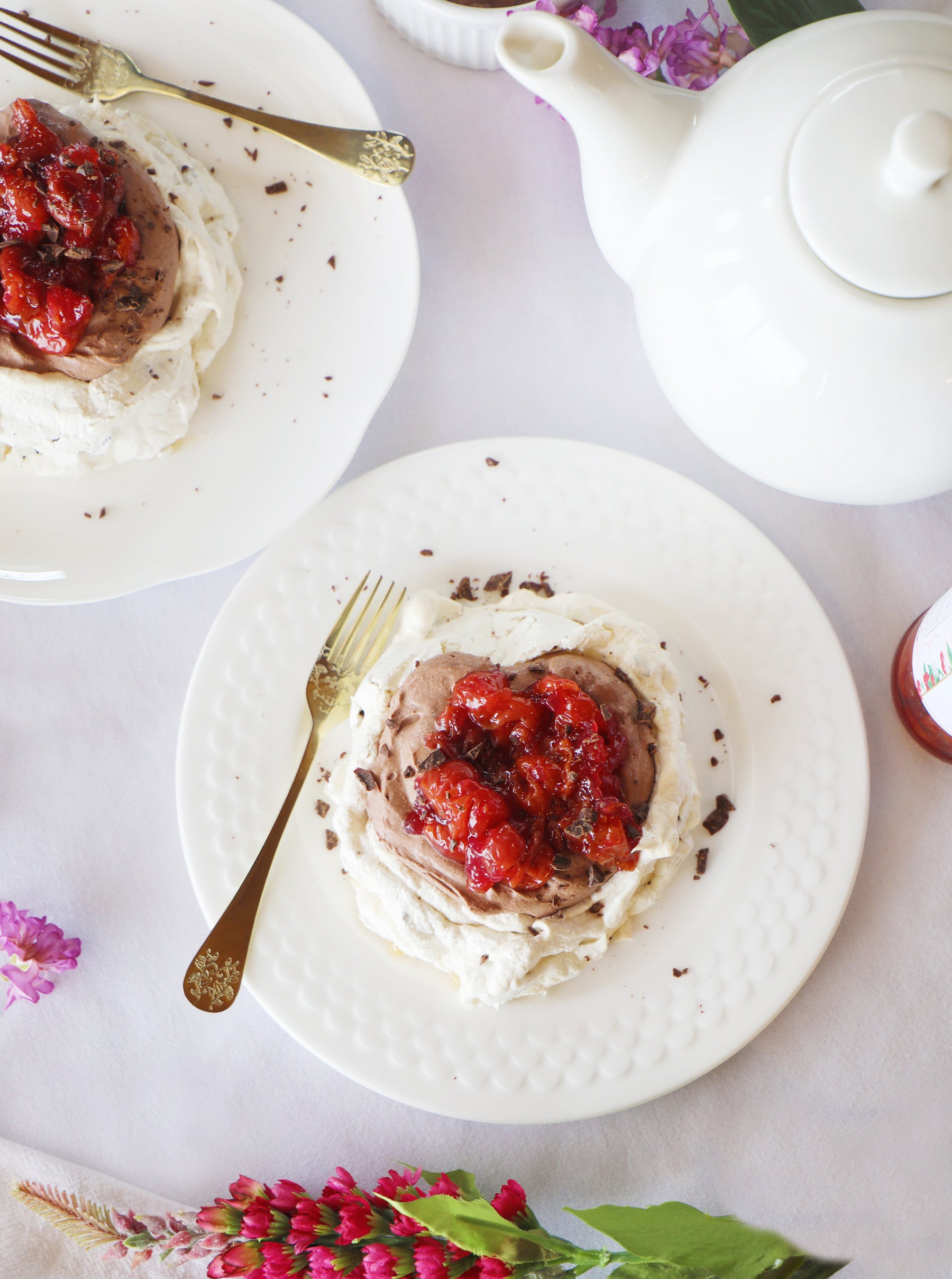 Chocolate Pavlovas for Two