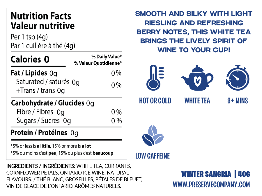 White Tea, Winter Sangria, 40g