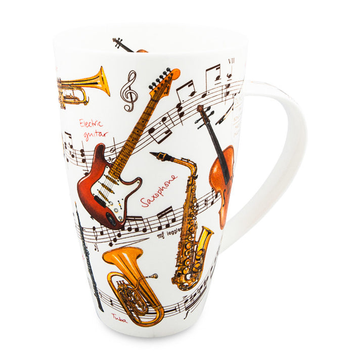 Handcrafted Fine Bone China Dunoon Mug, Henley, Instrumental