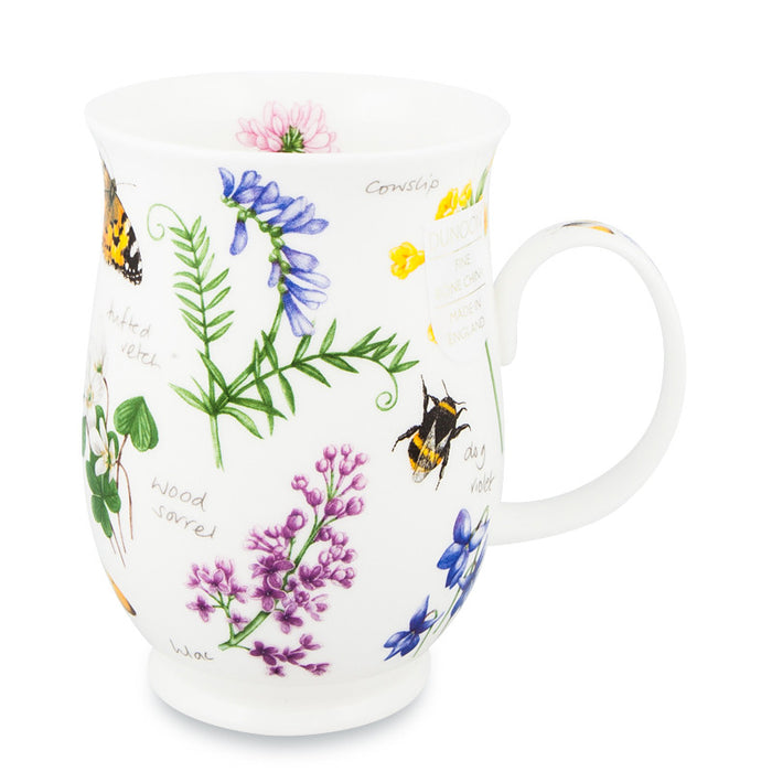 Handcrafted Fine Bone China Dunoon Mug, Suffolk, Wayside Tufted Vetch 