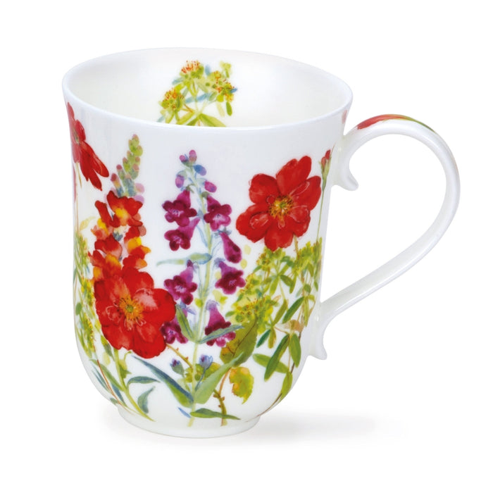 Dunoon Mug Braemar Cottage Flowers Red