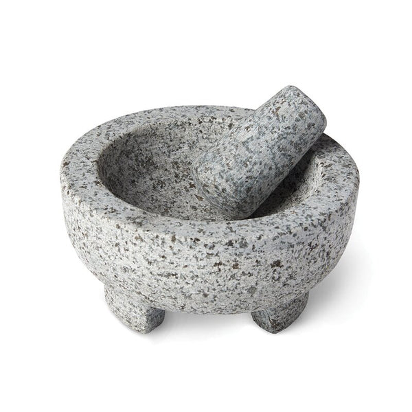 Granite Mortar and Pestle with Beechwood Base – CookDineHost