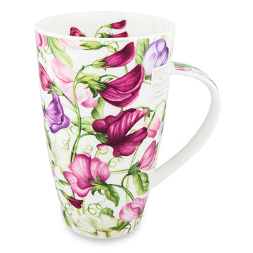 Handcrafted Fine Bone ChinaDunoon Mug, Henley, Sweet Peas 