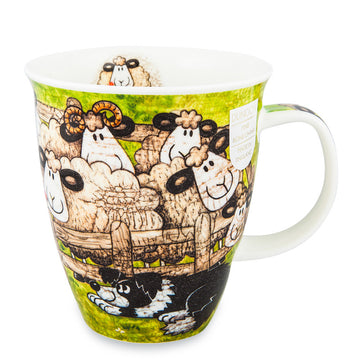 Handcrafted Fine Bone China Dunoon Mug, Nevis, Sheepies Pen 