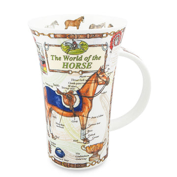 Handcrafted Fine Bone China Dunoon Mug, Glencoe, World of the Horse