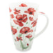 Handcrafted Fine Bone China Dunoon Mug, Henley, Poppies Red 