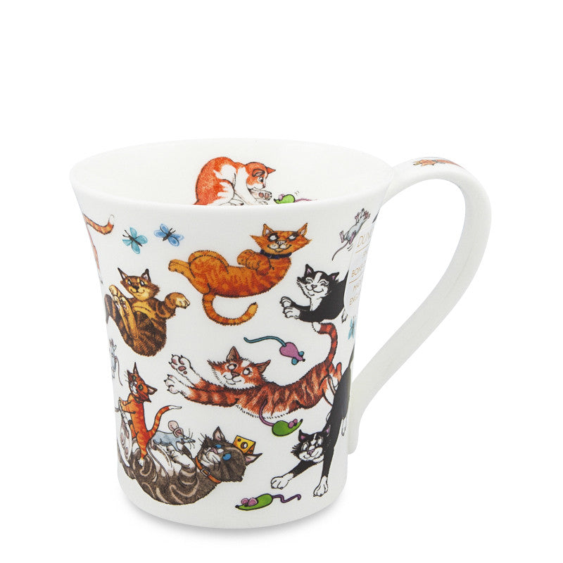 Handcrafted Fine Bone ChinaDunoon Mug, Jura, Cats Galore 