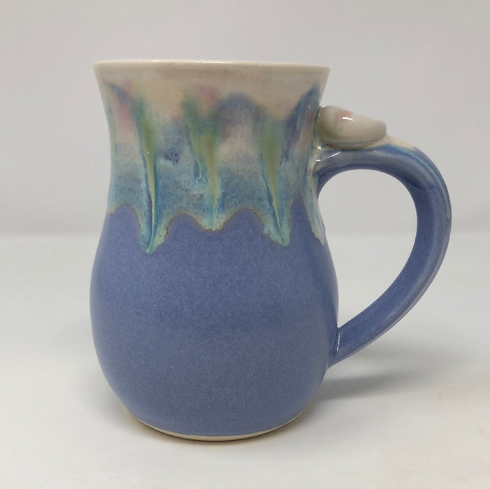 Pottery Mug, Blue Belly