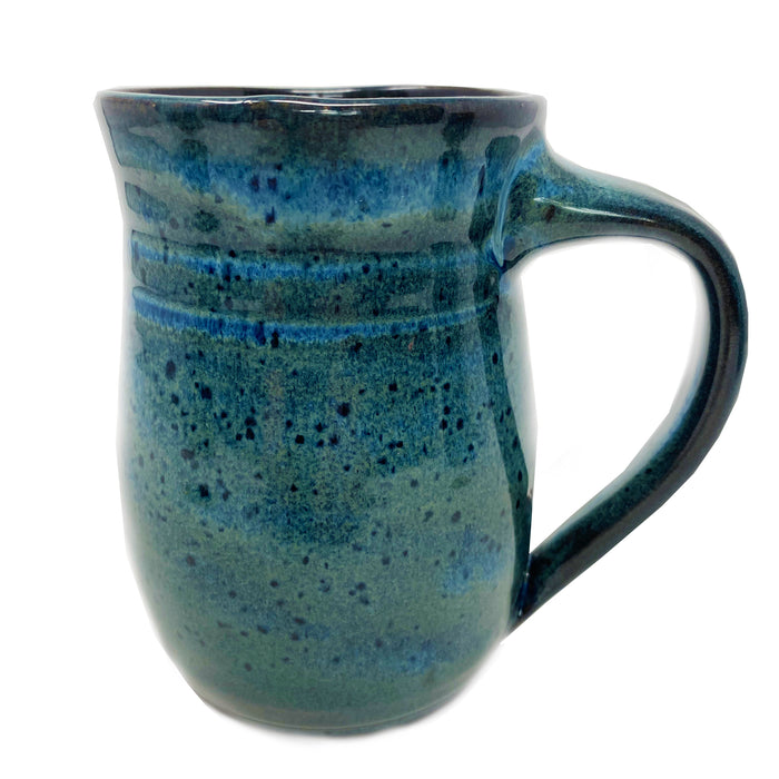 Round Sea Winds Pottery Mug Sea Blue