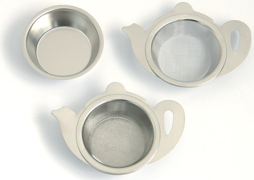 London Teapot Strainer with Drip Tray