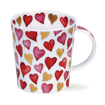 Dunoon Mug, Lomond, Lovehearts Red