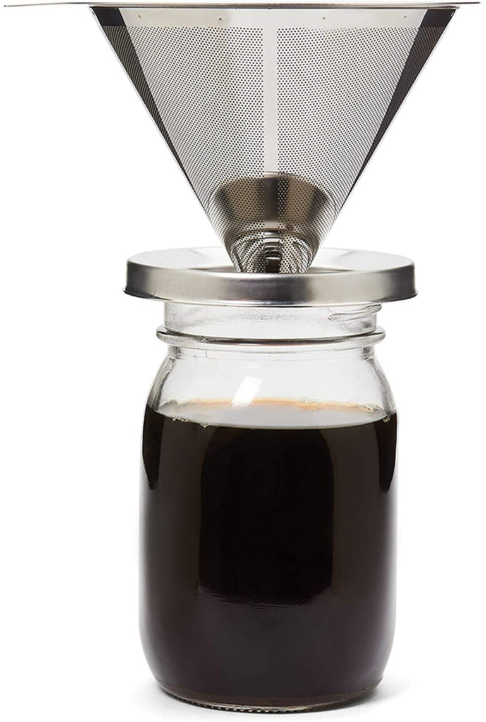 Stainless Steel Pour over Coffee Filter and drip tray